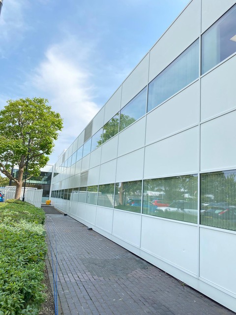 Photos of commercial building cleaned by Soule Window Cleaning
